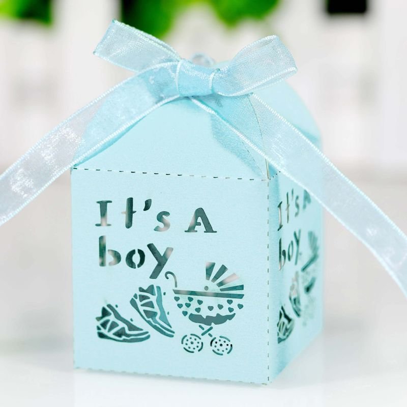 Simple Creative Hollow Letter Baby Car Pattern Wedding Candy Packaging Box